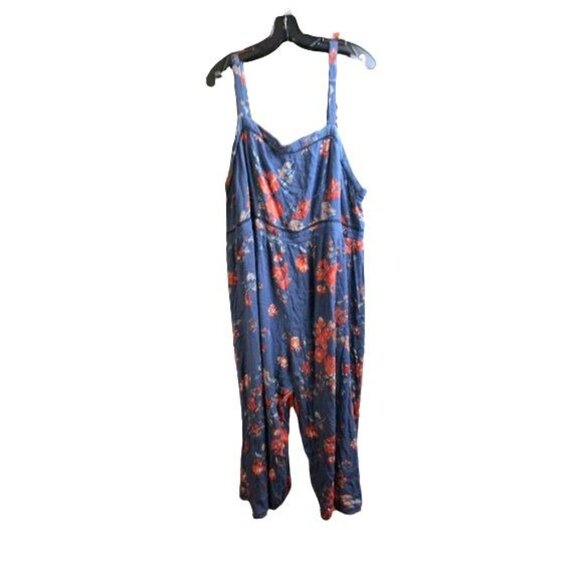 Xhilaration Romper Womens 3X Sleeveless Allover Print Floral Jumpsuit‎ Zip Up - Picture 1 of 6